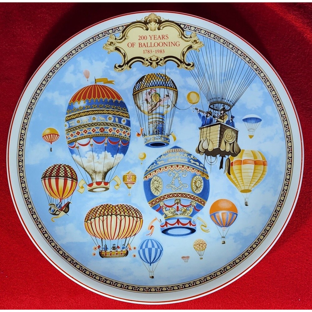 Wedgwood 200 Years of Ballooning 1783-1983 Commemorative Hot Air Balloon Plate